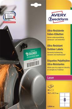 Ultra-resistant foil labels 99.1 x 67.7 mm - MEDIA18-40 / L7914