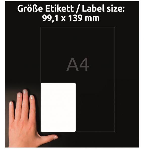 Labels, 99.1 x 139 mm, 100 sheets - MEDIA17 / L7169-100